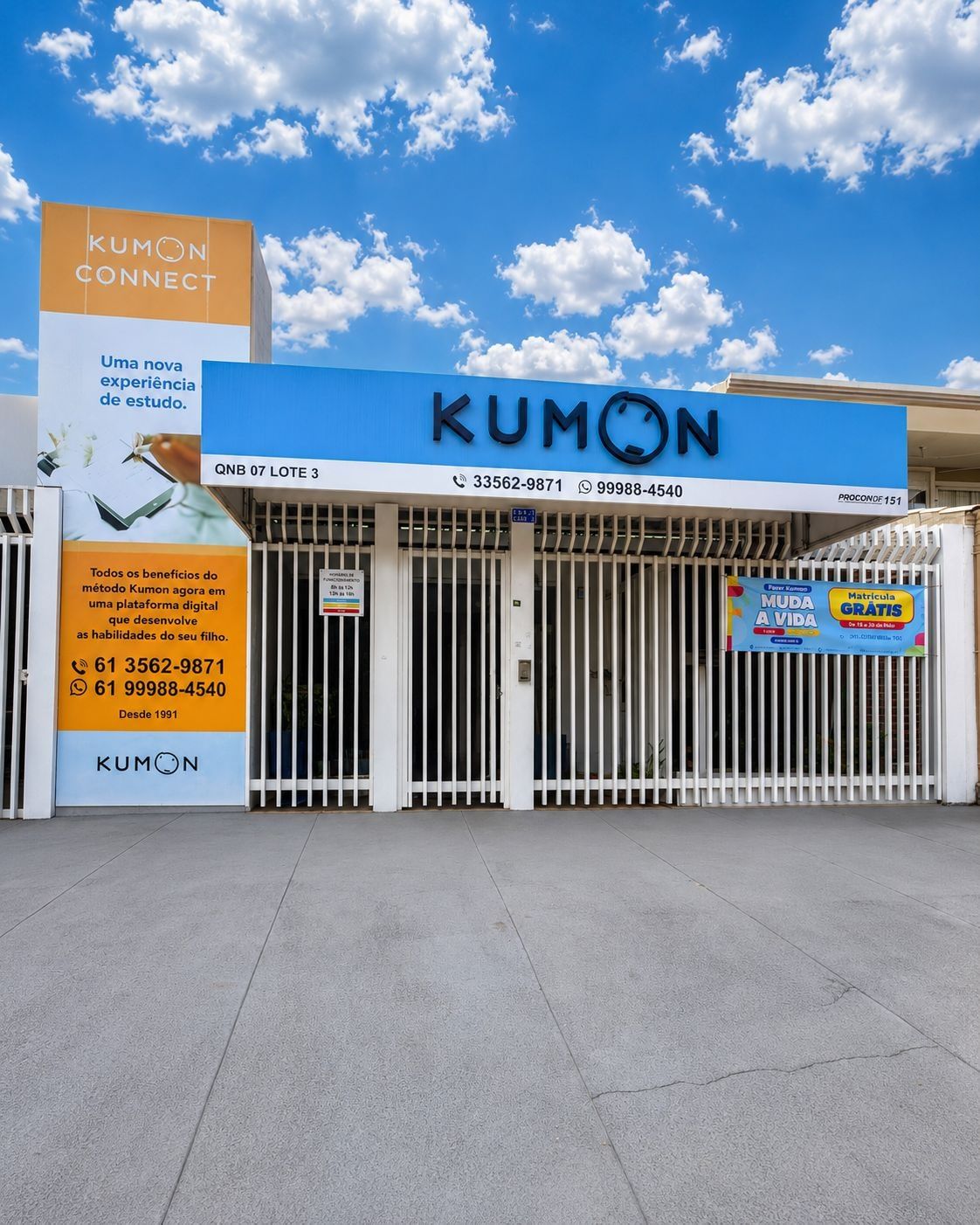 Fachada da unidade Kumon Taguatinga Norte na QNB 7